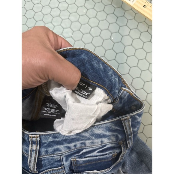WAX JEAN LOS ANGELES CALIFORNIA WOMENS JEANS SIZE 3/26 DISTRESSED SKINNY - Picture 4 of 9